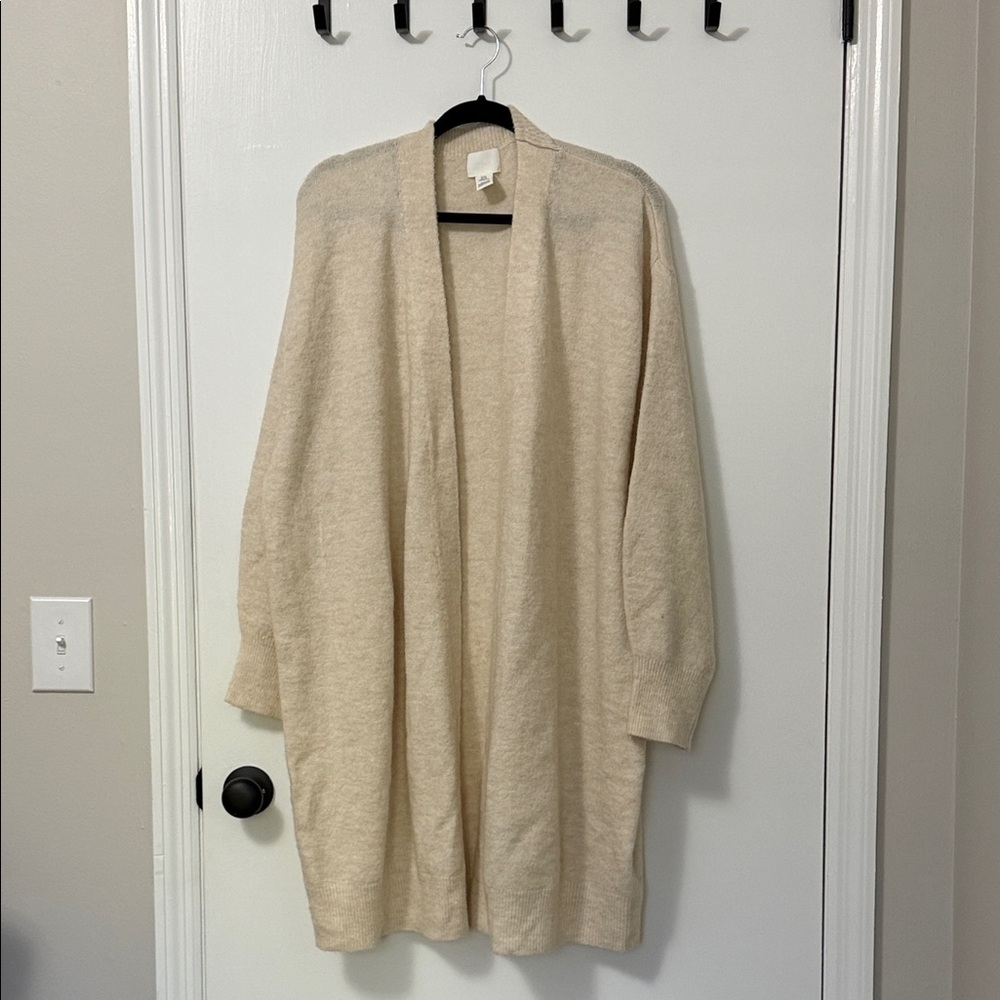H&M Cream Open-Front Women's Cardigan